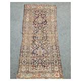 Vintage handmade Kurdish rug- approx. 4' x 8.5' -
