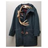 Abercrombie & Fitch wool coat with hood- size M &