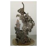 Metal abstract art sculpture- 21' tall