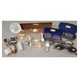 Group watches, lighters, Waterford paperweight,