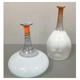 2 signed Kosta Boda B. Vallien bottle vases-