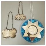 3 pcs sterling silver incl 2 bottle tags &
