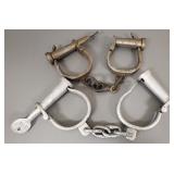 2 pair iron handcuffs with keys