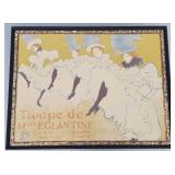 Vintage Lautrec litho poster (as seen- folds,