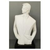 Vintage composition bust of a man signed Austin/