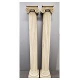 2 composition columns- 73"H; 12" x 12" base