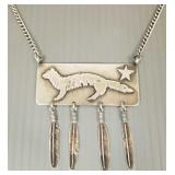 Signed artisan silver necklace- 1978-