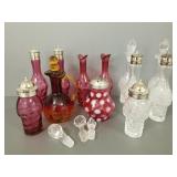 Gp Victorian, etc bottles, shakers, cruet, etc