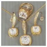 3 pcs matching gilt sterling silver jewelry s/w