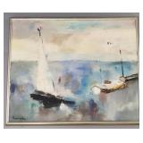 Henrietta (Diebold) signed mid-century oil