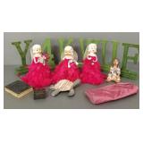 Gp incl Christmas figures, wood letters, stone
