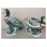 2 Lefton ceramic mallard ducks-10"H 8"W largest-