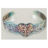 N.O.S. Lavaggi sterling silver Wings of Love cuff