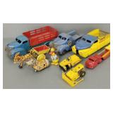 Group tin toys incl trucks, wind-ups, etc-
