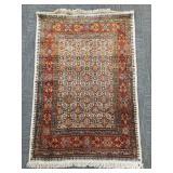 Hand knotted wool oriental pattern rug- 3