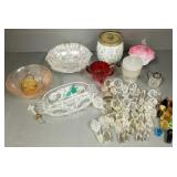 Gp antique & vintage glassware, biscuit jar,