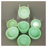 20 vintage 4 3/4"D Fire King jadeite bowls