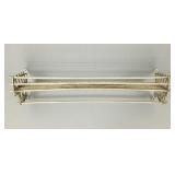 Antique pullman style brass shelf- 24"W 6"D