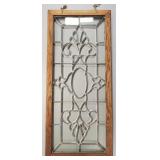 Large vintage leaded & beveled glass window-