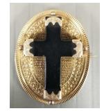14k gold Victorian cross pin- 4.8g, 1"x 1 1/4"