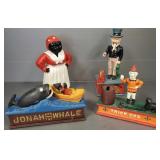 4 cast iron figural banks incl 3 mechanical