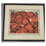 Japanese woodblock print signed Mikumo & #