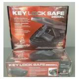 2 Hornady 2600KL hand gun key lock safes w/ keys-