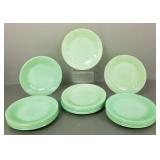 19 vintage 9"D Fire King jadeite plates