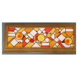 Modern lighted stained glass window- 16"H 40"D