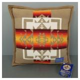 Pendleton Chief Joseph pattern pillow- 16" x 17"