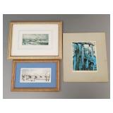 3 pencil signed works on paper: 2 Michael Bond