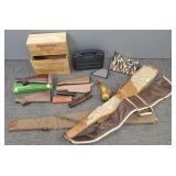 Gp gun related items incl gun stocks, powder
