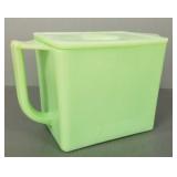 Vintage jadeite refrigerator jar/ pitcher w/ cover