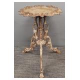 Antique ornate iron plant stand- 20"H 14"W
