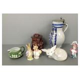 Gp pottery & porcelain incl Bennington tobacco,