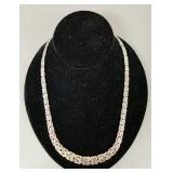 N.O.S. sterling silver byzantine link necklace-