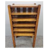 Vintage mission oak shelf- 30"H 16"W 13"D