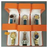 6 N.O.S. Activa wristwatches in boxes-