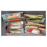 10 asst Rappala fishing lures in boxes