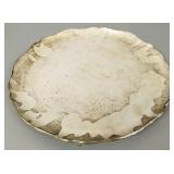 12 3/4" sterling silver footed tray- 17 toz with