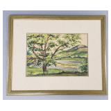 Eugene Rossi signed watercolor painting-
