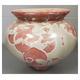 Signed crystalline glazed studio pottery vase- 6"H