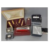Group dresser top items incl a Swiss Army knife,