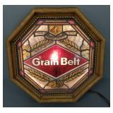 Vintage lighted Grain Belt beer sign- 16" x 16"