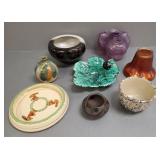 Gp pottery & glass incl Southwest pot, Roseville,