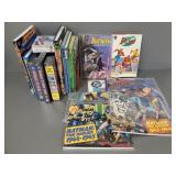 Group books on superheroes , comic books, etc