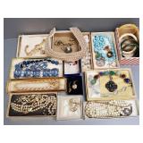 Gp vintage costume, etc. jewelry incl sterling