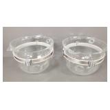 2 KitchenAid F Series retired 6 quart glass bowls