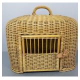 Victorian wicker animal carrier- 16"H 18"W 12"D