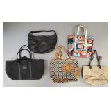 5 asst. Coach purses/ bags largest- 12 1/2"H